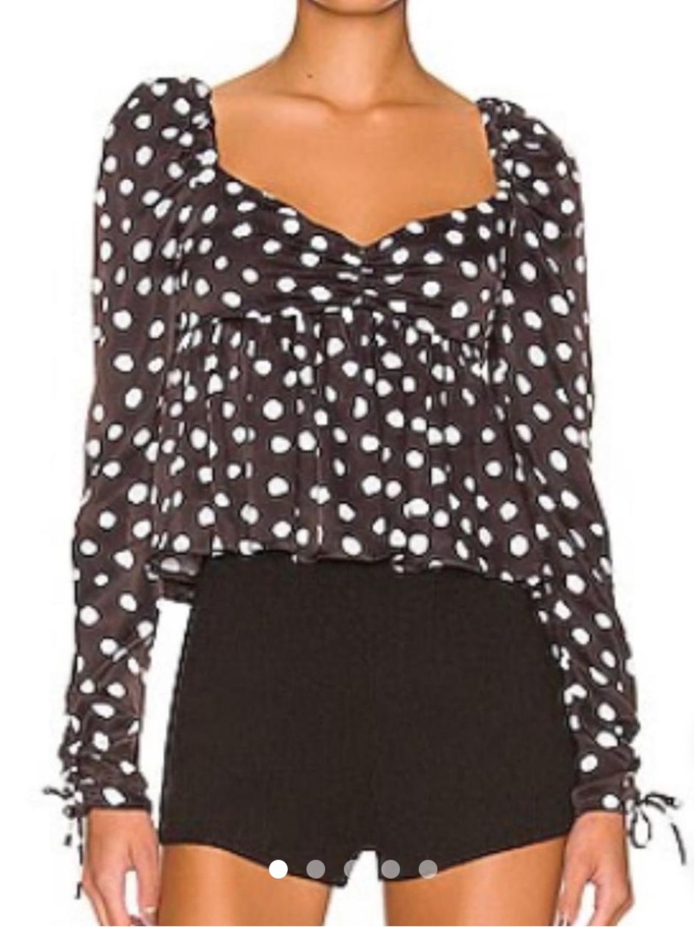 MAJORELLE Polka Dot Corset Top